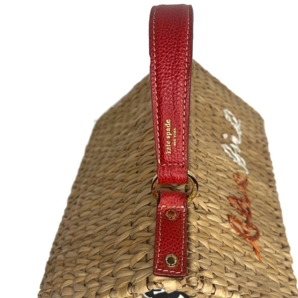 KATE SPADE WICKER BLUE BIRD BAG